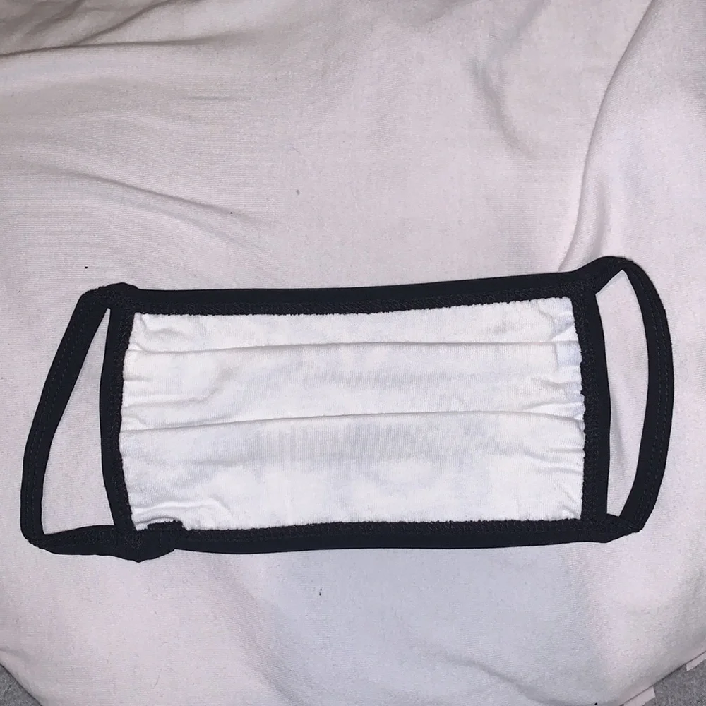 White Snake print cotton face mask